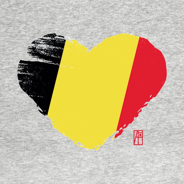 I love my country. I love Belgium. I am a patriot. In my heart, there is always the flag of Belgium. by ArtProjectShop